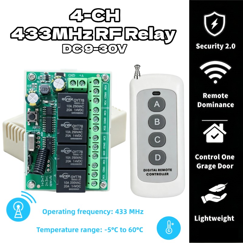 433Mhz Receiver Module - مفتاح تحكم عن بعد لاسلكي عالمي،