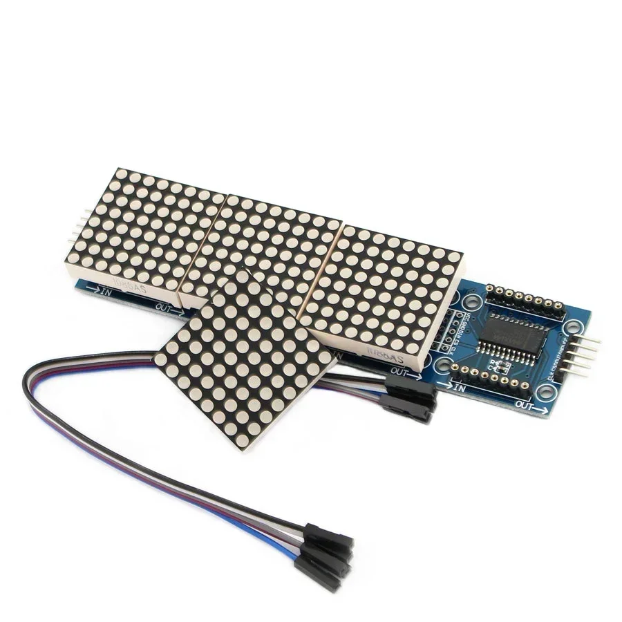 Rgb Led Matrix 8X8 - MAX7219 وحدة مصفوفة نقطية 4 في