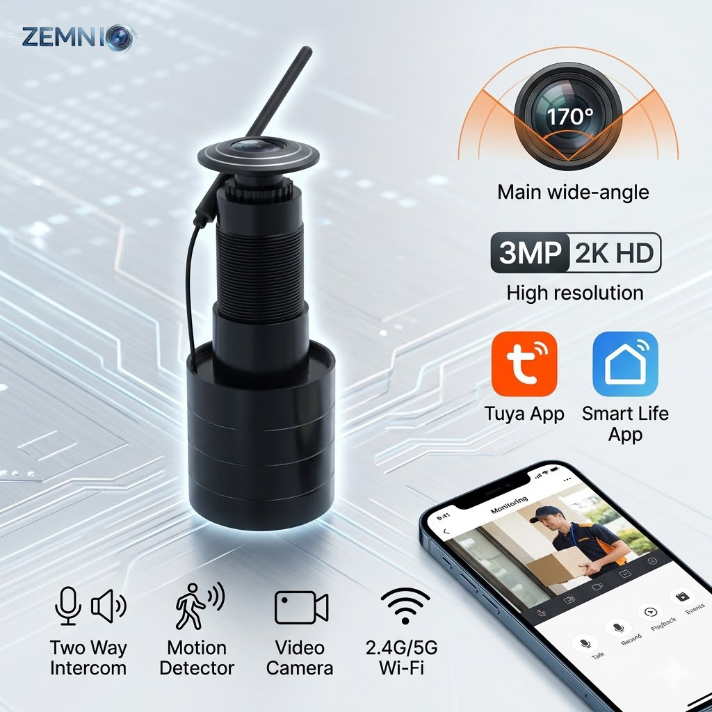 كاميرا ZEMNIO 2K 3MP الذكية لف - مراجعة Smart Doorbell Wired وسعره