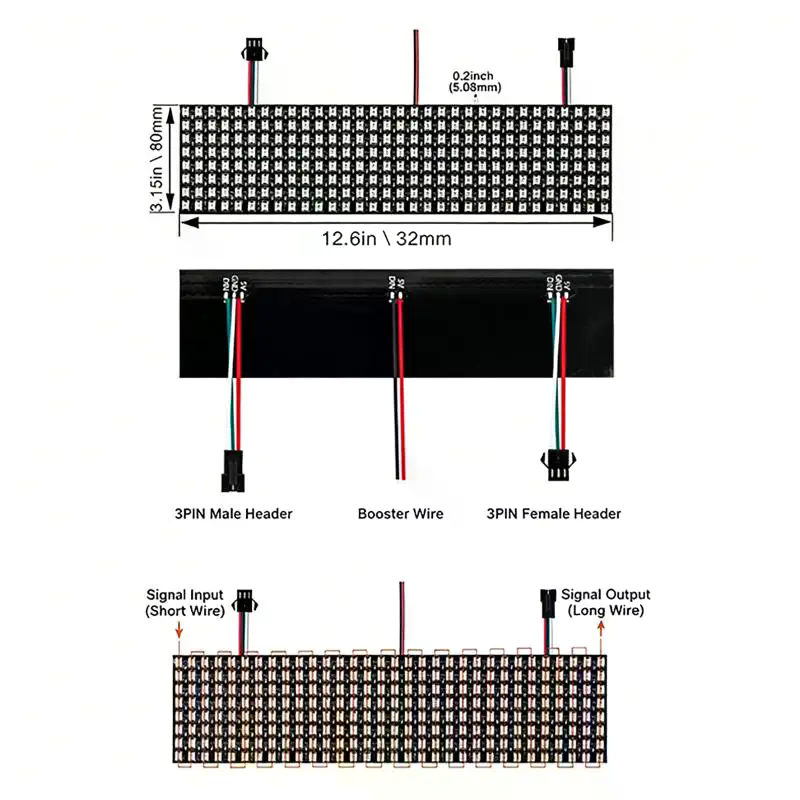 لوحة مصفوفة وحدات البكسل الذكي - مراجعة Rgb Led Matrix 8X8 وسعره