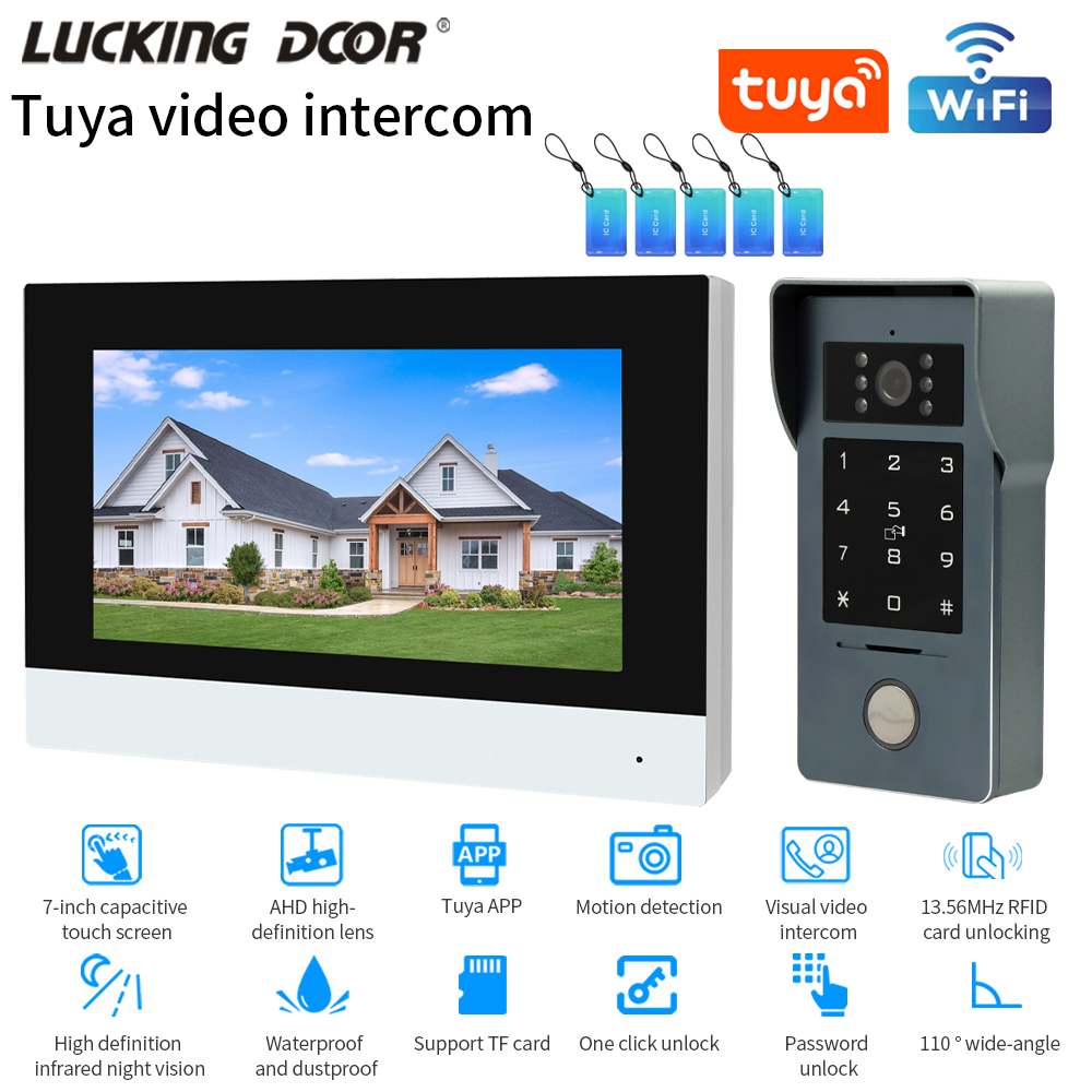Tuya Wifi 7/10 بوصة فيديو إنتر - مراجعة Smart Doorbell Wired وسعره