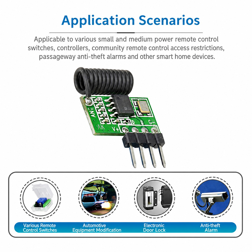 وحدة استقبال RF سوبرهيتودرين 3 - مراجعة 433Mhz Receiver Module وسعره