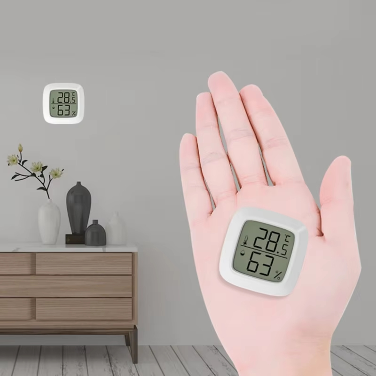 مقياس حرارة ورطوبة رقمي صغير ب - مراجعة Temperature Humidity Sensor وسعره