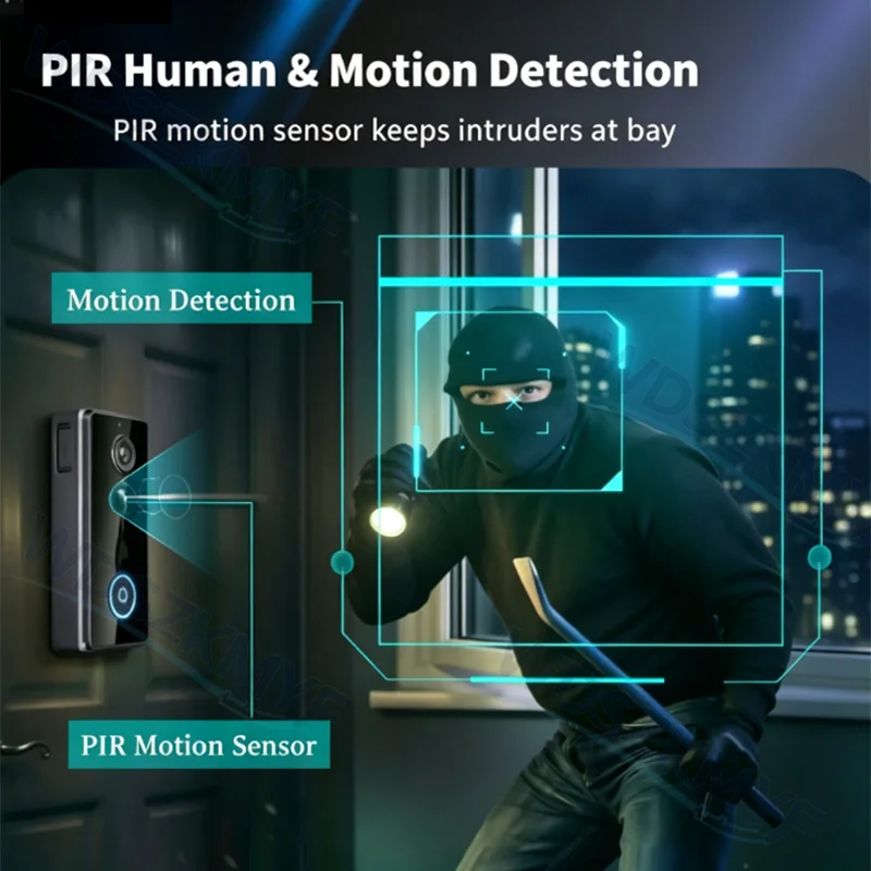 جرس باب لاسلكي جديد مقاوم للما - مراجعة Smart Doorbell Wired وسعره