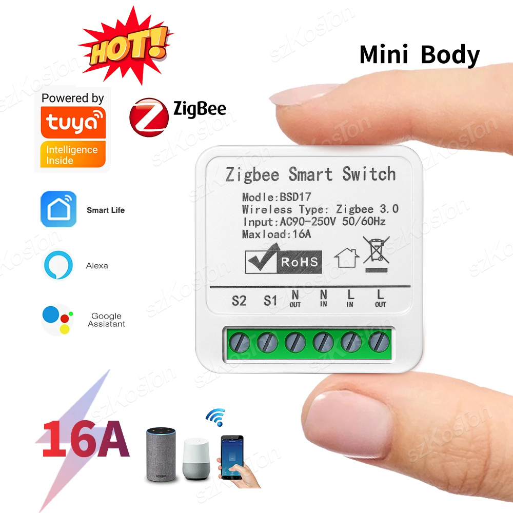 16A تويا زيجبي وحدة تبديل ذكية - مراجعة Home Automation Diy وسعره